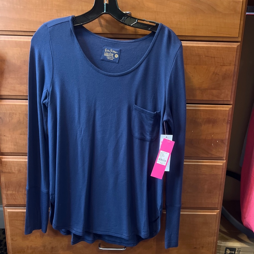 Lilly Pulitzer Kerch lounge long sleeve shirt blue